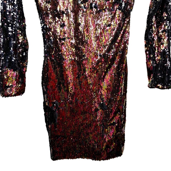 Dress the Population NWOT Lola Black Multi Sequin Bodycon Dress XS - Picture 9 of 16